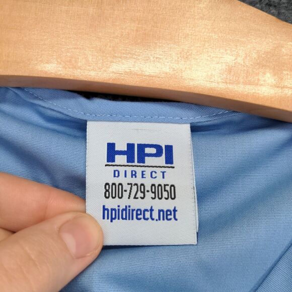 Walgreens Women's Scrub Top Blue Large Short Sleeve Front Pocket Poly Blend - Picture 9 of 13